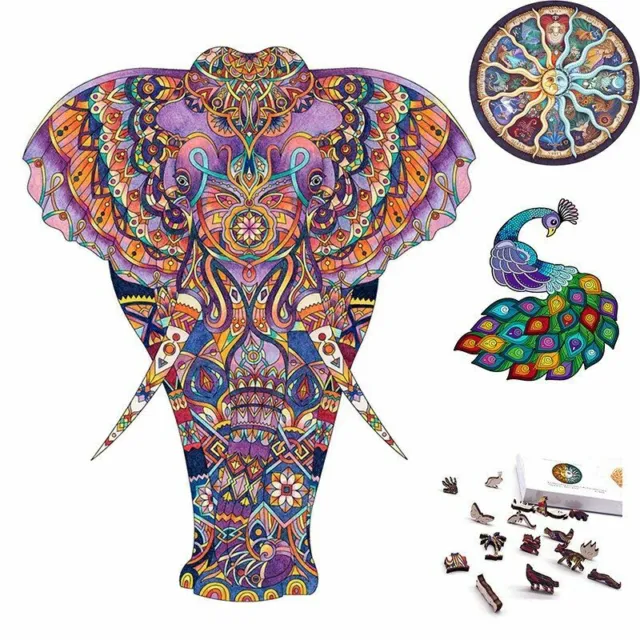 3D Interesting Wooden Jigsaw Puzzles Toy Kids DIY Educational Birthdays Gifts