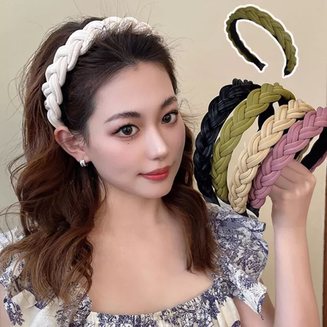 Twist Wide Hairbands Hair Accessories Handmade Braided Hair Hoop Elegant DIY