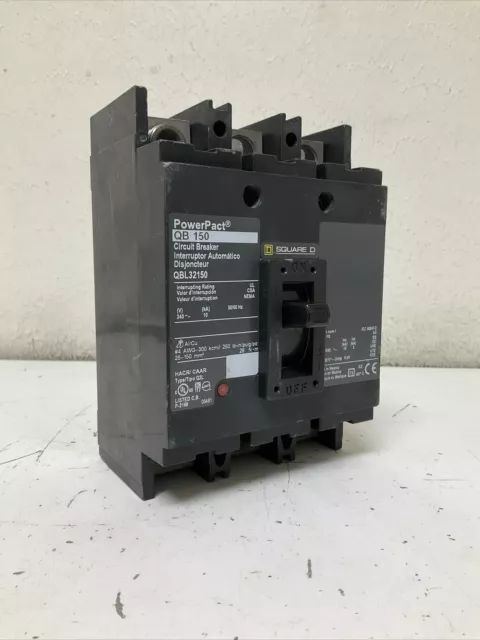 Used Square D QBL32150 150 Amp, 3 Pole, 240 Volt Breaker