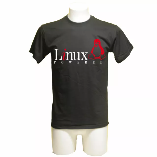 T-SHIRT unisex DIVERTENTE LINUX POWERED