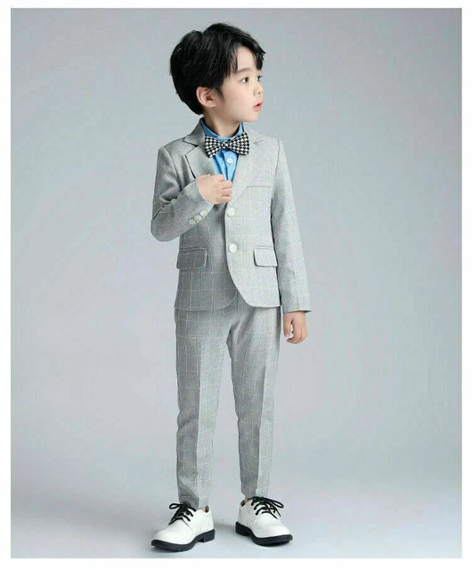 Set completo bambini ragazzi abiti da smoking formali da matrimonio PageBoy abiti da festa Regno Unito 3