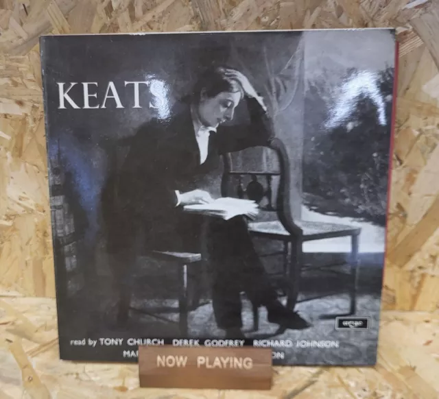 John Keats Read By Tony Church, etc. - Keats Vinyl Record PLP 1043 NM or M-/VG+