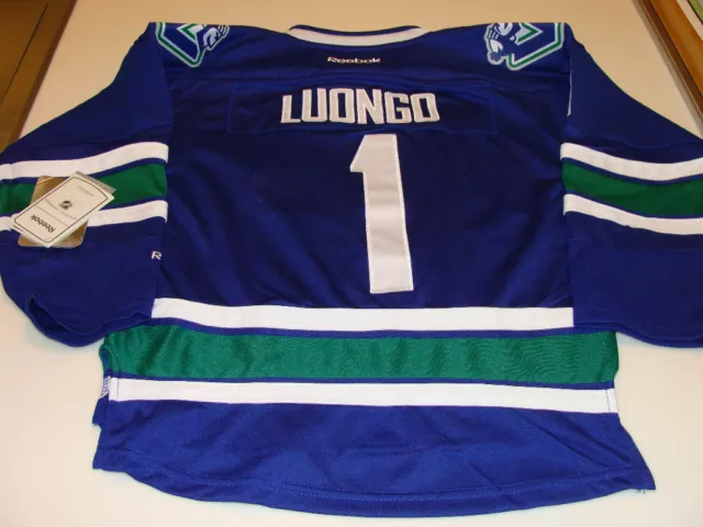 2011-12 Vancouver Canucks 3rd Alternate Jersey S/M Reebok Youth Roberto Luongo