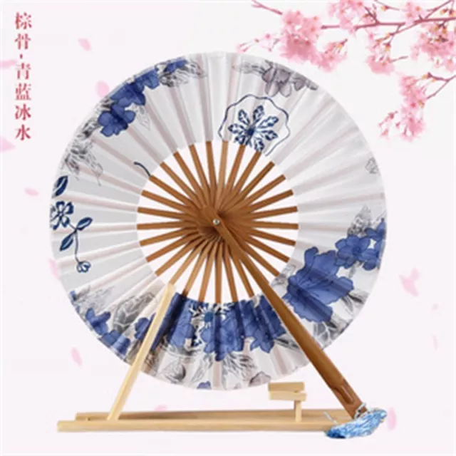 Circular Fan Portable Japanese Style Wholesale Gift Fan Folding Windmill Female
