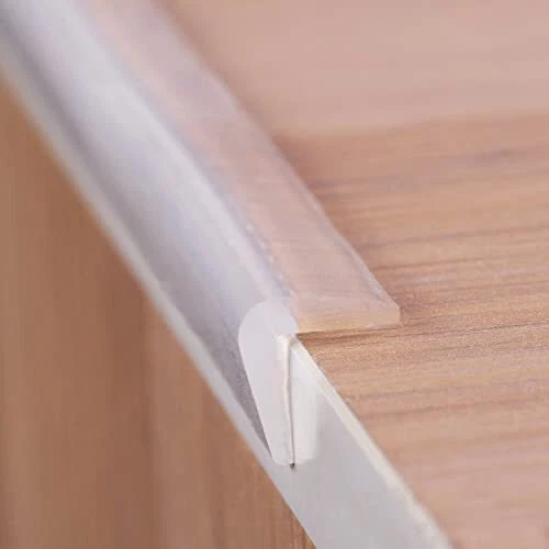 Edge Protector 100% Silicone, Baby Proofing Corners Clear 3ft 0.4x0.4in(width)