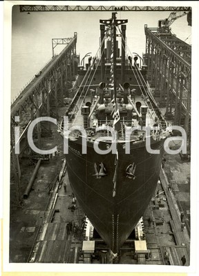 1939 FIUME Il varo della Motonave SIRANGER Italia UNGHERIA *Foto 
