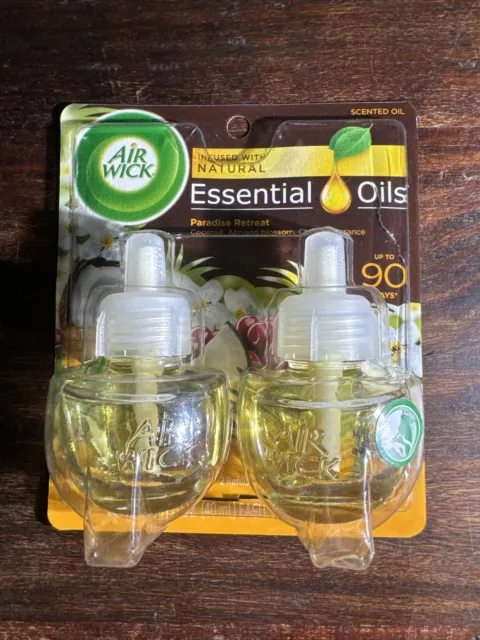 Air Wick Plug-in Scented Essential Oil 2 Refills-Paradise Retreat (2x0.67oz)