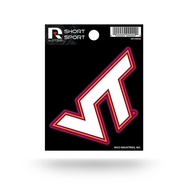 Virginia Tech Hokies 3" x 2" Die-Cut Decal Window, Car or Laptop! Free Shipping