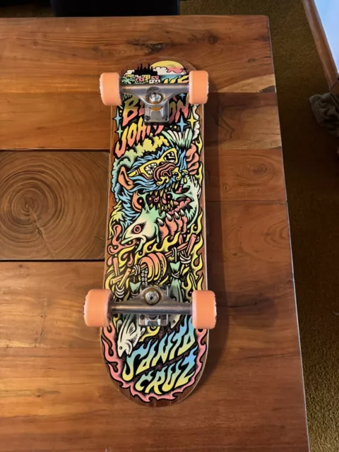 Santa Cruz Skateboard Complete Blake Johnson Profi Deck Umgefahren Cruiser