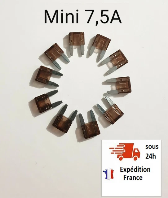 Lot 10 mini fusible moto voiture 7,5A