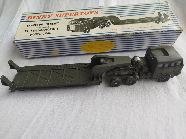 Dinky Toys 890 Tracteur Berliet Semi-remorque Port-Char – Boîte D'origine – Occasion