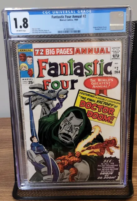 Fantastic Four Annual #2 (Marvel 1964) Origin of Doctor Doom -CGC 1.8 OW Pages