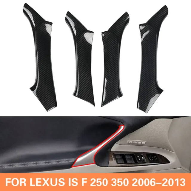 Carbon Fiber Interior Door Armrest Panel Trim Fit Lexus IS F 250 350 2006-2013