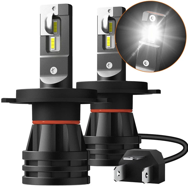 1/2Set AUXITO H4 LED Headlight Bulbs Conversion Kits High & Low Beam 6000K Brigh