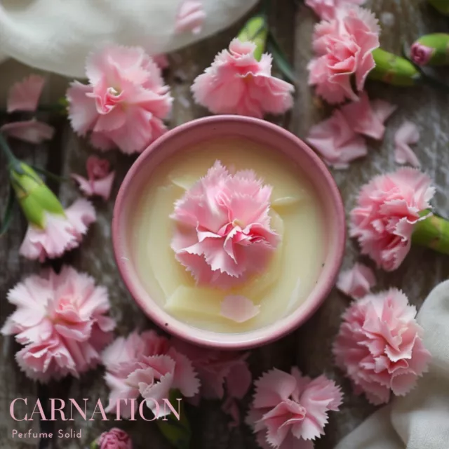 Pink Carnation Perfume Solid, Soliflore. Natural and Organic, Handmade. 2
