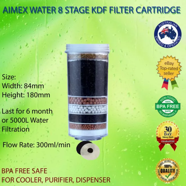 8 Stage Water Filter Aimex Water Purifier Prestige Healthy H2O BPA Free Ceramic