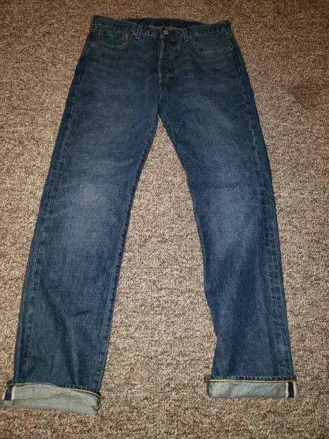 Flawless Levi's Big E 501 Selvedge Jeans Sz 33x34