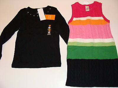 Gymboree Cheery All The Way Girls Size 5 Black Rhinestone Top Sweater Dress NWT