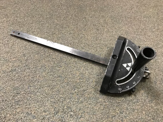10" Saw Delta 34-895  Miter Gage Gauge With T Slot Disk 3/4 X 3/8 17.75" Long