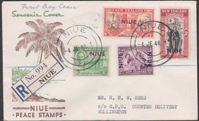 USA Conn Niue 1946 Pace Set Su Illustrato FDC A Conn 
