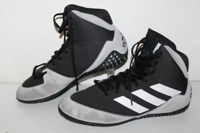 Adidas Mat Wizard 5 Wrestling Shoes, F25381, Black/Gay/White, Men's Size 9