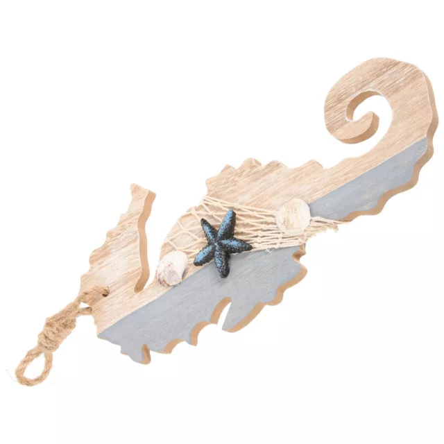 Wooden Sea Horse Wall Hanging for Coastal Decor-GZ