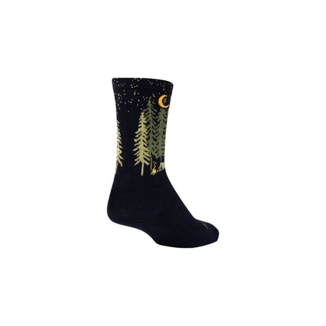 SockGuy - Wool Camper Unisex Breathable 6 inch Bi-Cycle Riding Socks - Black