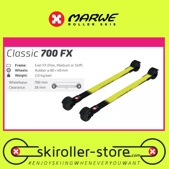 MARWE 700 FX Pro Classic Skiroller Rollski Roller Ski Roue Skiroll