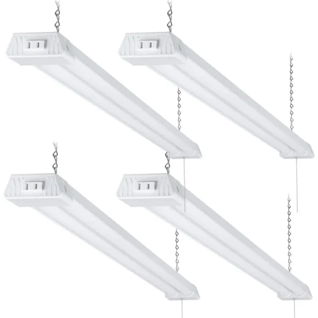4/10-Pack Linkable LED Shop Light with Deep Reflector, 40W 5000K Daylight