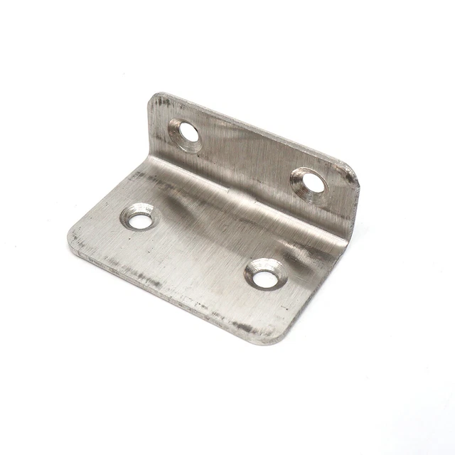 10Pcs 304 Stainless Steel Right Angle Bracket Corner Brace Joint Shelf L Shape 2