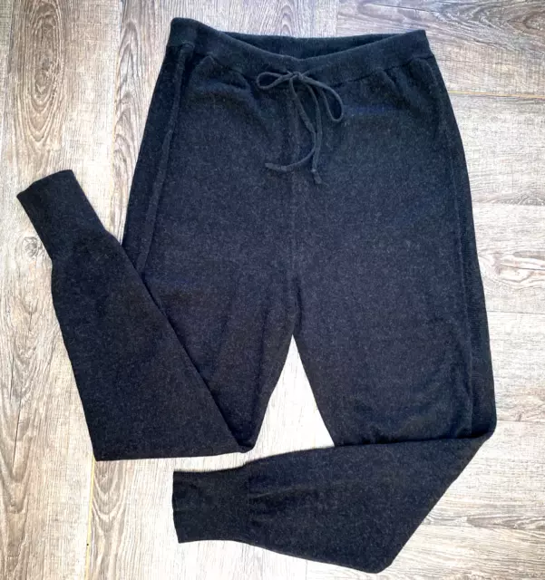 Eileen Fisher Womens Cashmere Cotton Jogger Pants Size S Black Drawstring