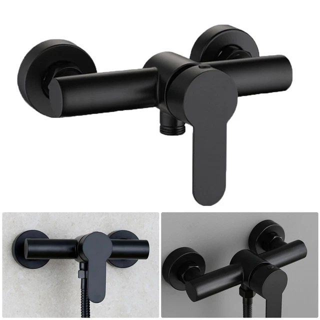 Grifo de ducha mango de metal mezclador de pared montado grifo caliente