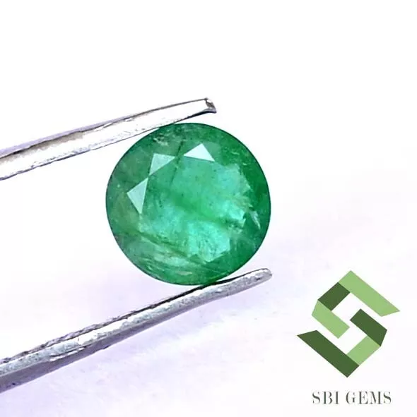 Certified Natural Emerald Round Cut 5.50 mm 0.40 CTS Untreated Loose Gemstone 2