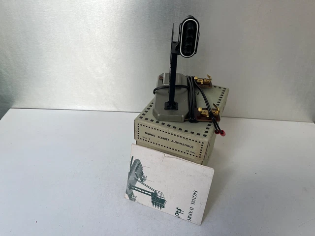 Hornby o 1/48 signal d'arret stop a damier, manuel, voie ferroviaire avertisseur - Collection