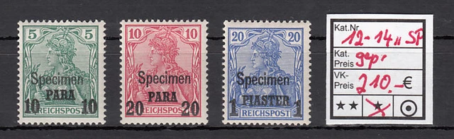 DAP Türkei 1900, Mich.-Nr.: 12-14 SP * geprüft/befund