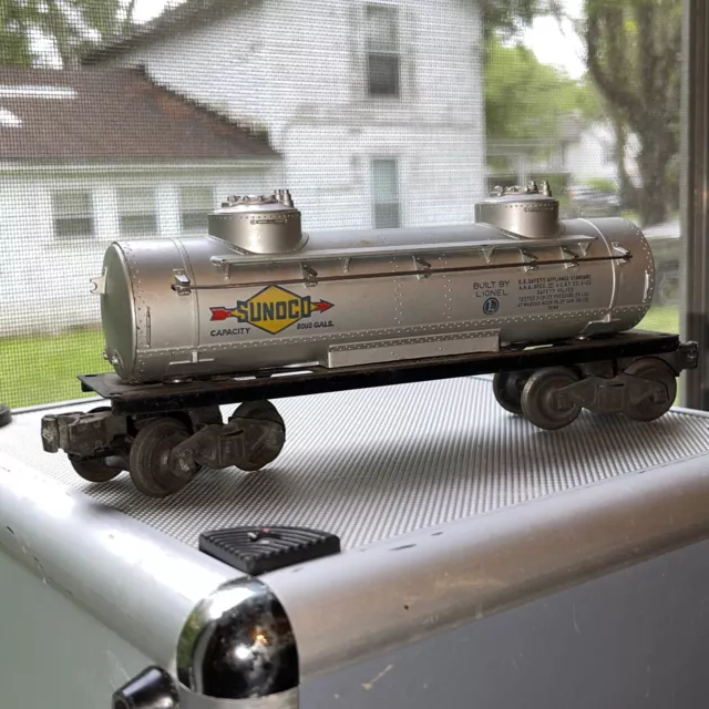 Lionel 6465 Sunoco Grey Dome Tank Train O Scale Oil Car