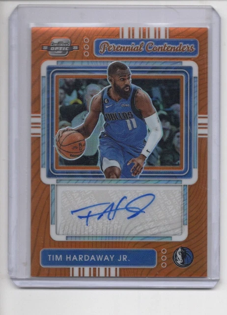 Tim Hardaway Jr. Orange Prizm Auto /25 2022-23 Panini Contenders Optic Mavericks