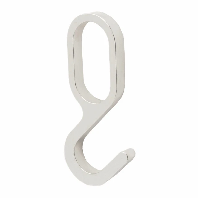 Chrome OVER RAIL WARDROBE HOOK Fits 30mm Clothing Rail Sliding Garment Hanger UK