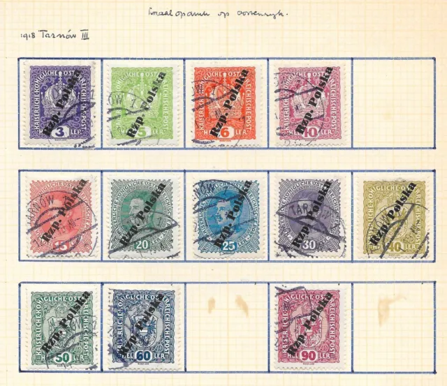 Poland stamps 1915 MI Local stamps TARNOV TypeIII  CANC  VF