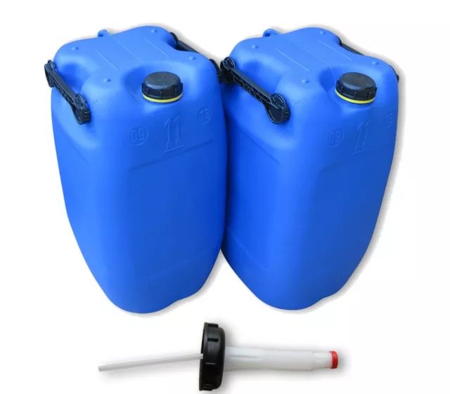 2 X 60 L blau Tank Behälter Kanister Wasserkanister 3 Griffe