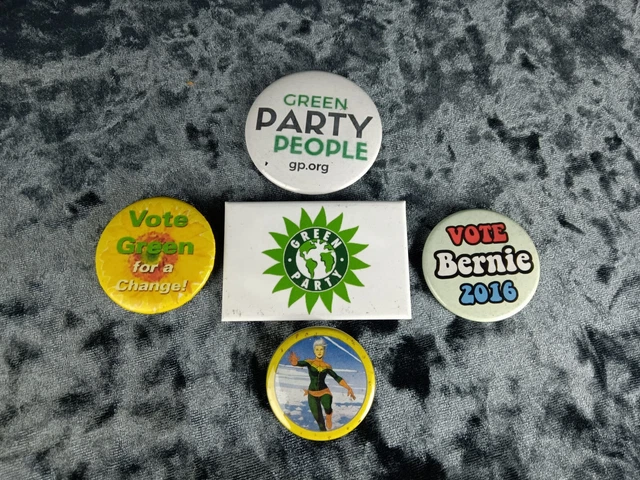 Bernie Sanders Jill Stein Green Party 5 Political Buttons