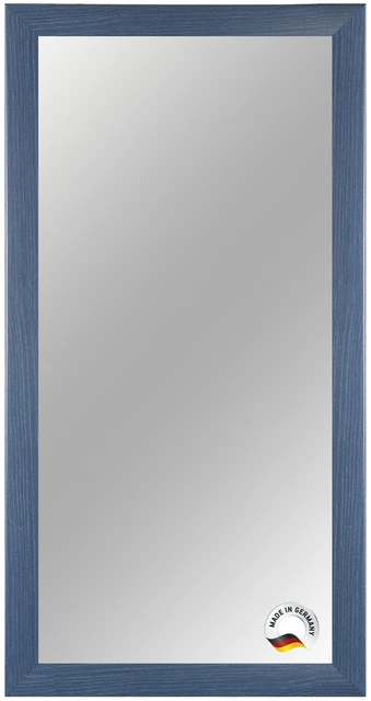 Miroir Mural Avec Cadre Bois MDF Trend 35 - 50x60 Cm Gris Délavé - Fabriqué En Allemagne