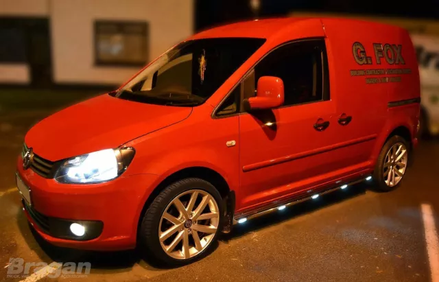 Côté Barres + LED Blanc Pour volkswagen caddy maxi Lwb 2015-2021 Acier