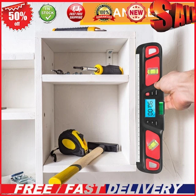 400mm Digital Protractor Level 360 Degree Angle Finder for Railway (Red)