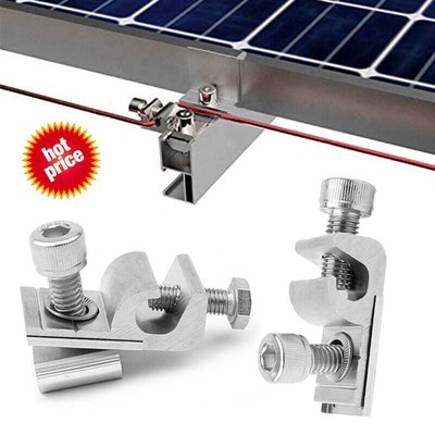 SOLAR PANEL EARTH Clamp PV Coupling Earthing Ground Lug Cable Clamp ...