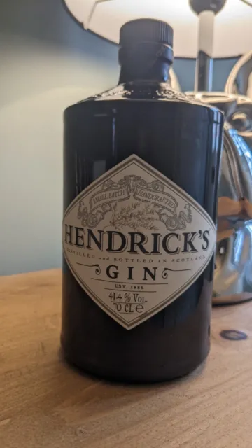 Hendricks Gin Bottle (Empty) For Display/Upcycle.