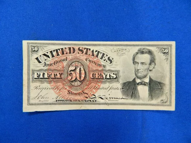 .50 CENT LINCOLN 4th. ISSUE FRACTIONAL CURRENCY NICE!!!!  FR.1374 (520)