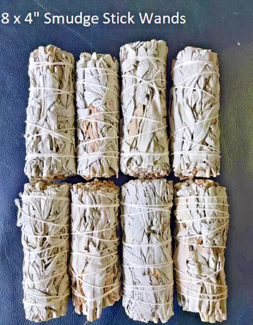 White Sage Smudge Sticks Wands 8 x 4" Bundle  Free Post Salvia apiana California