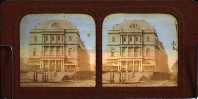 Paris Boulevard De La Madeleine Fotografie Handcolored Diorama Stereo Vintage 