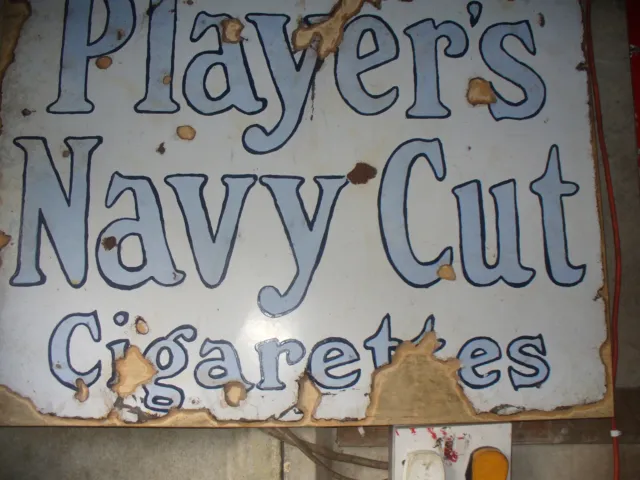 enamel sign ,players navy cut sign WORLD WIDE SHIPPING vintage sign